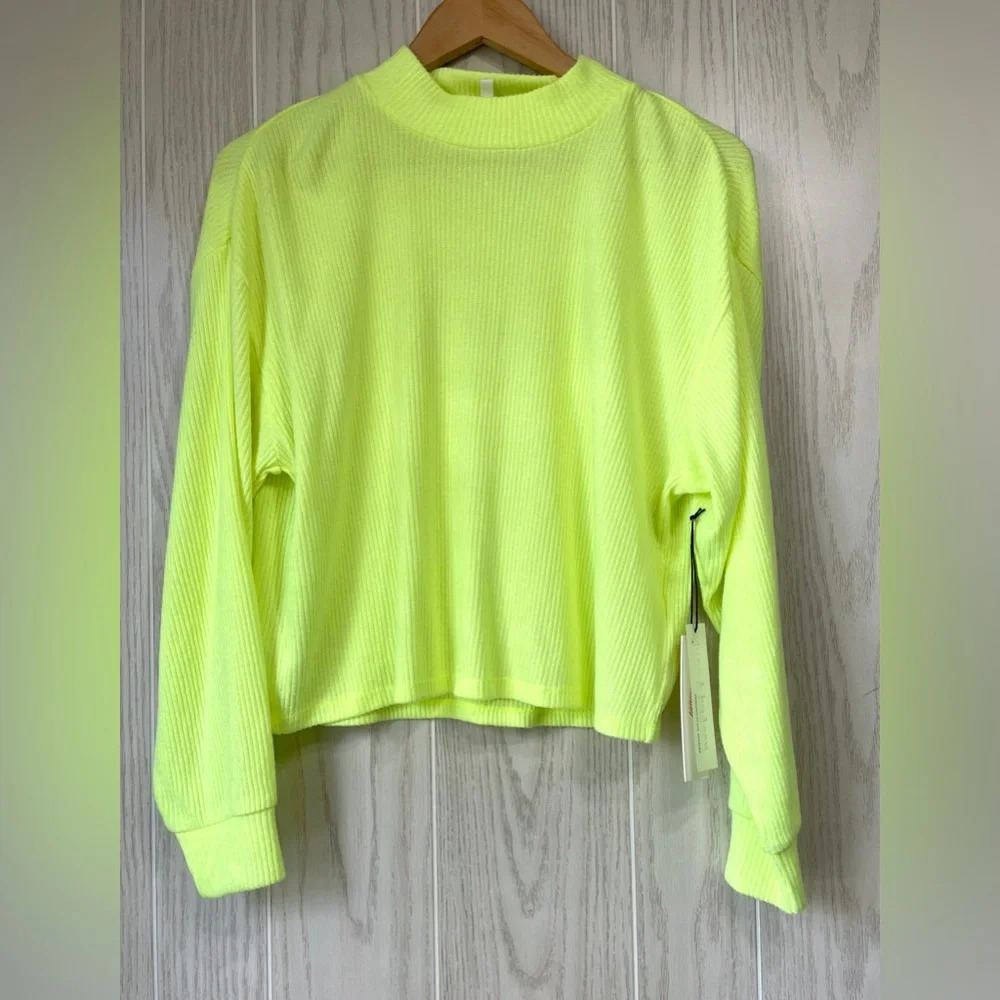 June & Hudson Fluorescent Long Sleeve Shirt Size S NWT
